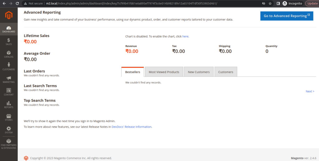 Magento Admin Panel